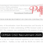 CERSAI CISO Recruitment 2025 Notification PDF
